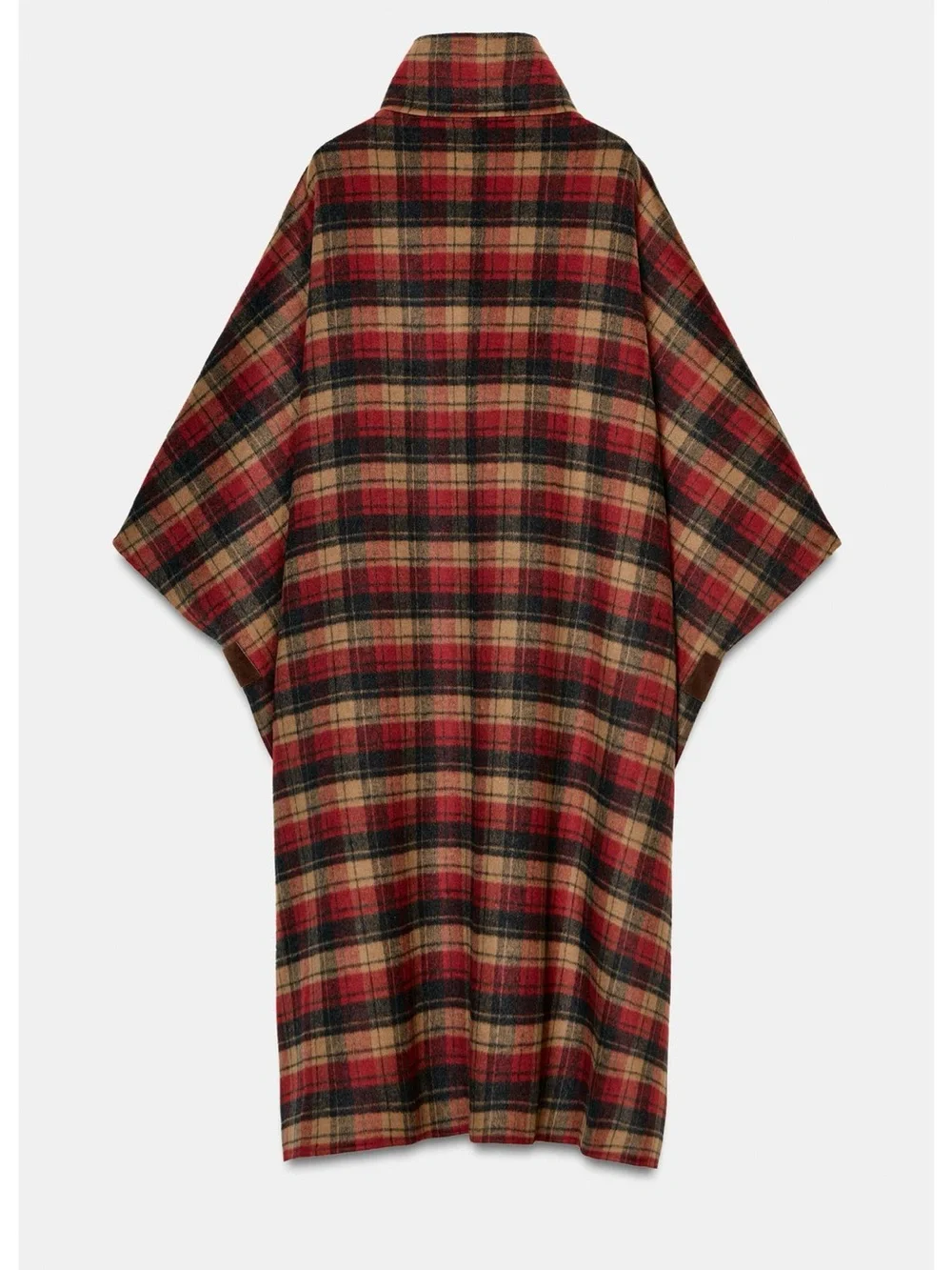 ZARA PLAID WOOL CAPE